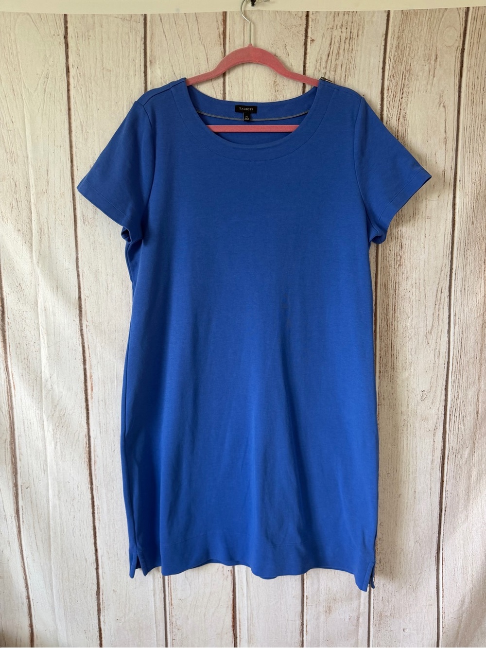 Talbots Blue 100% Cotton T-Shirt Dress Size XL